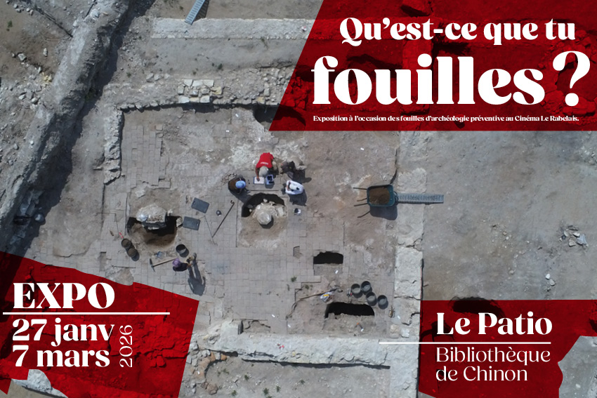 Exposition qu'est-ce que tu fouilles ? à la bibliothèque de Chinon